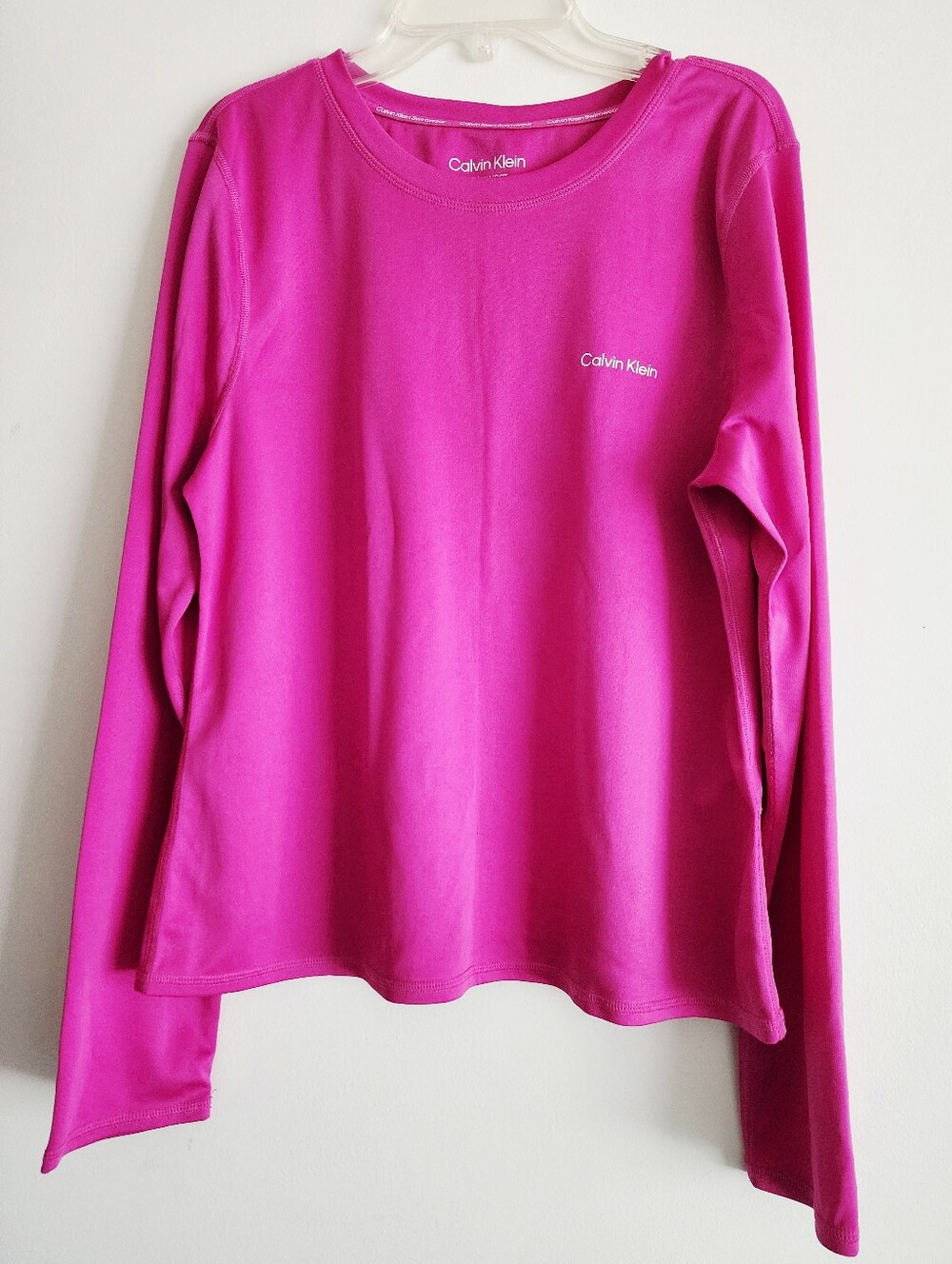 Calvin Klein Swimwesr | Long-Sleeve Swim Top / Rash Guard | Hit Pink / Fuschia
